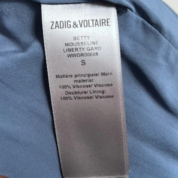 Zadig& Voltaire Betty Mousseline Liberty Garden Floral Wrap Dress, Mini, S - Picture 7 of 15